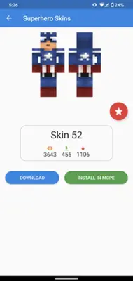 Superhero Skins android App screenshot 2